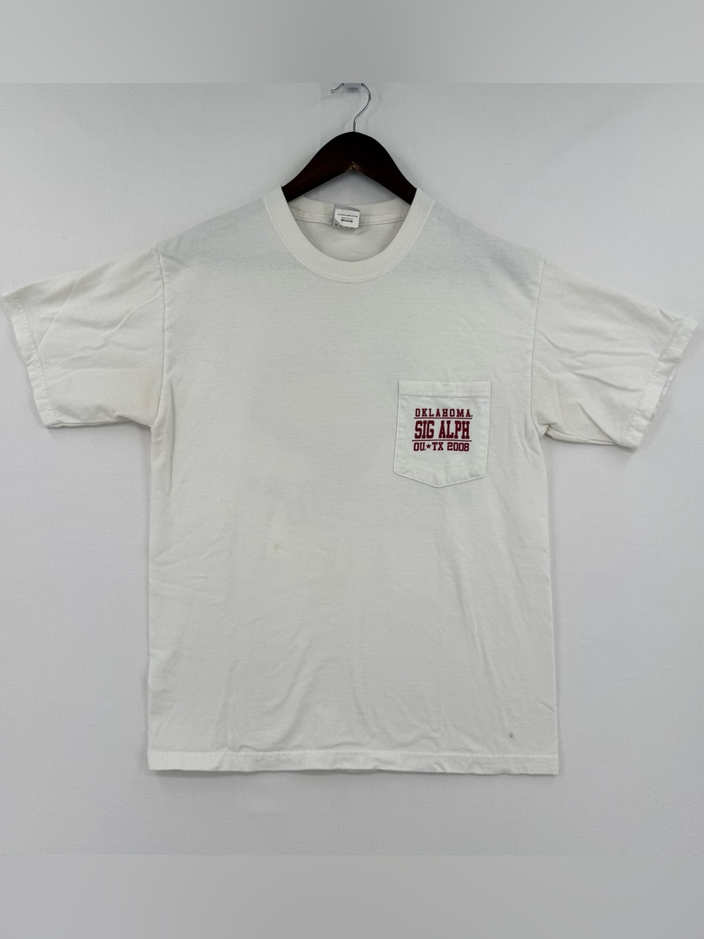 2008 Oklahoma Sooners Texas OU Rivalry SAE FIJI Hanes Beefy-T Shirt M USA